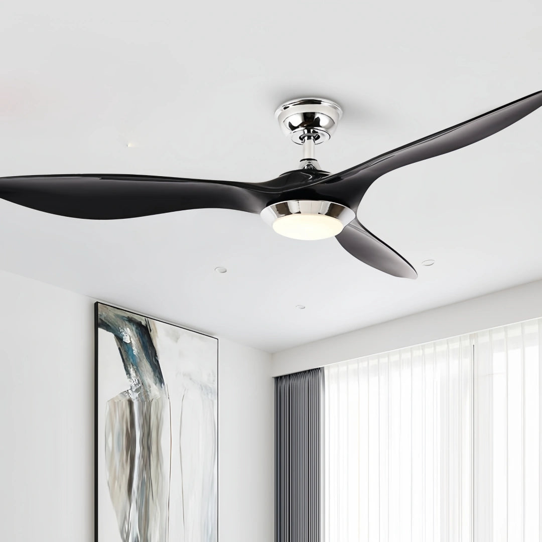 Ventilador de techo 3 aspas con luz LED silencioso 132 cm moderno para salón