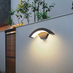 Aplique de Pared Exterior Moderno con Sensor de Movimiento de Metal Negro