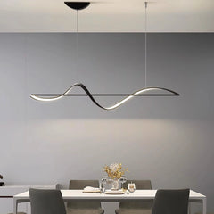 Lámpara Colgante LED Moderna con Diseño Onda para Comedor