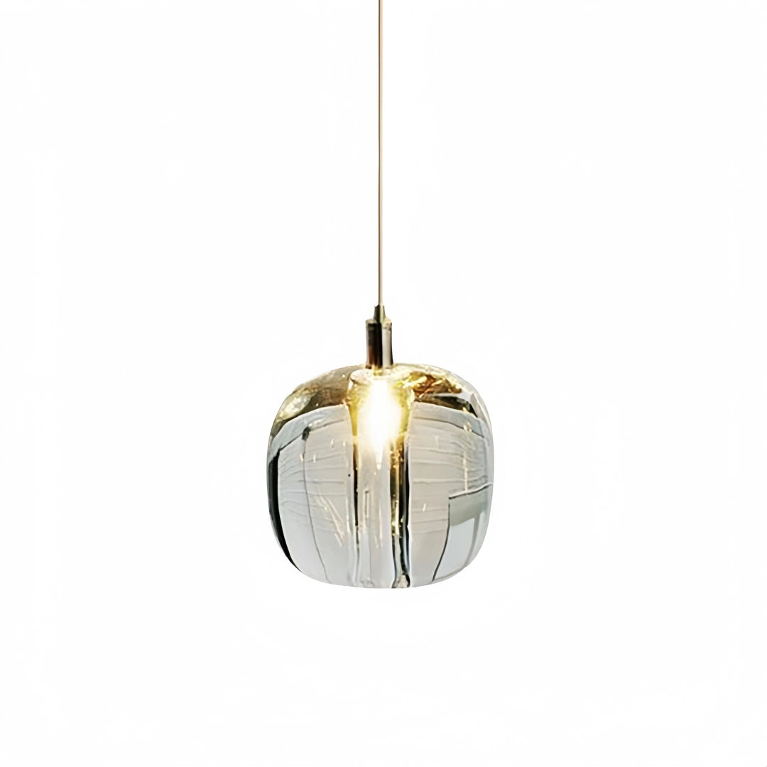Lámpara colgante de cristal moderna LED con diseño de manzana para comedor