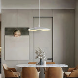 Lámpara colgante moderna LED regulable tipo plato para comedor