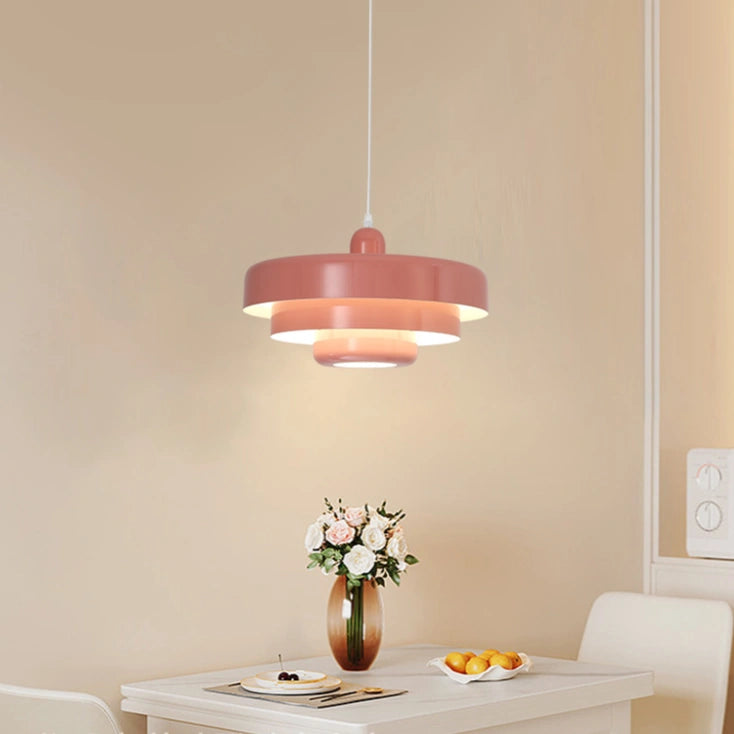 Lámpara Colgante Nórdica Metálica De Tres Niveles Para Mesa Comedor