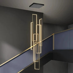 Lampara colgante para escalera rectangular LED moderna