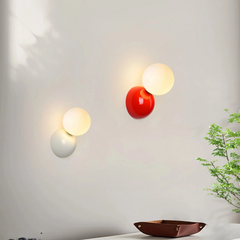 Aplique de pared esfera nórdico LED de acrílico para mesita de noche