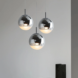 Lámpara colgante con globo de vidrio electrochapado LED para comedor