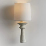 Aplique de pared de tela y resina LED nórdico para salón