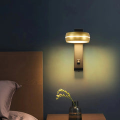 Aplique de pared de diseño moderno LED giratorio para mesita de noche