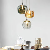 Lámpara colgante de cristal moderna LED con diseño de manzana para comedor
