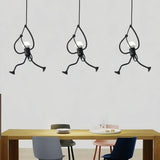 Lámpara colgante de diseño moderno con figura humana LED para comedor