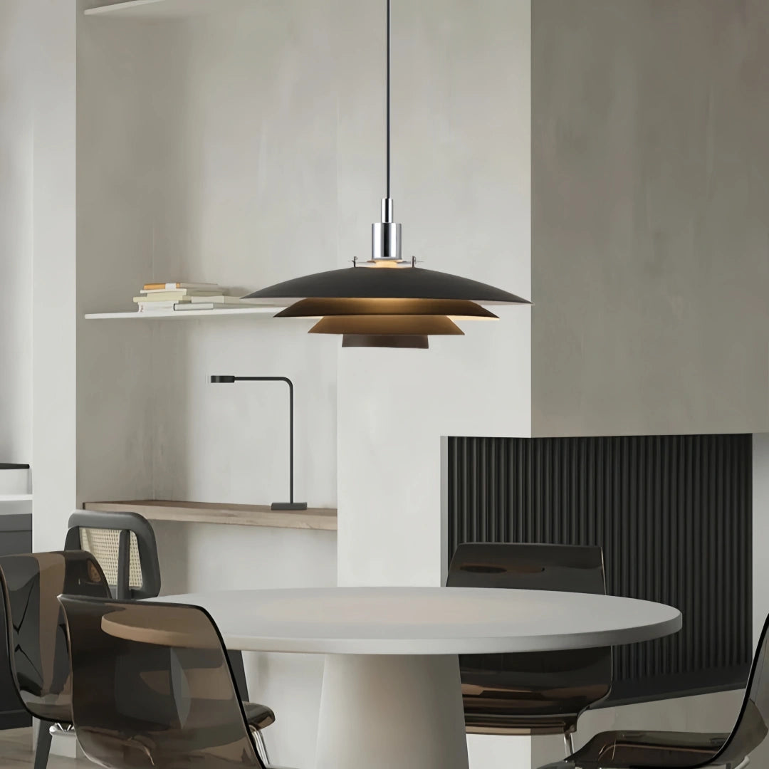 Lámpara colgante moderna de metal regulable en altura LED para comedor