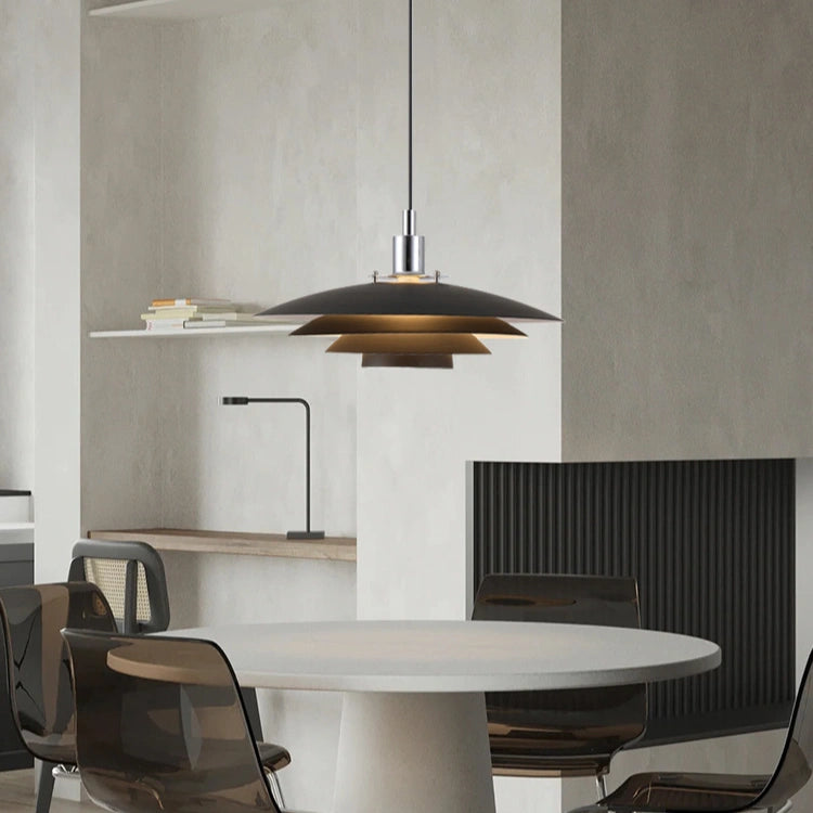 Lámpara Colgante de Metal Estilo Nórdico con Discos Multicapa