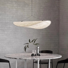 Lampara Colgante Seda LED Estilo Wabi Sabi para Comedor