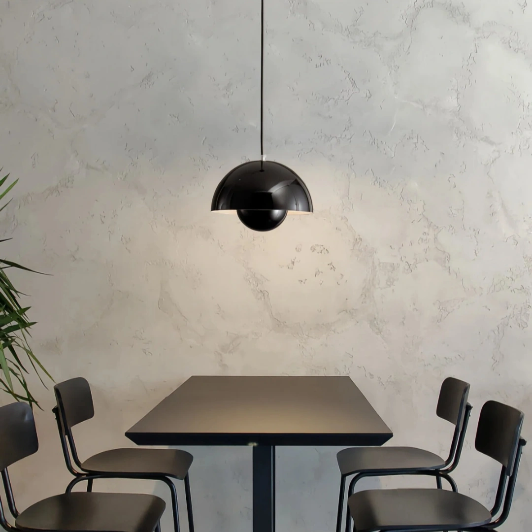 Lámpara colgante tipo campana moderna LED en tonos Morandi para comedor