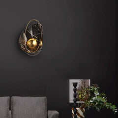 Aplique de Pared Moderno LED Concha Efecto Mármol para Salón