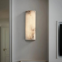 Aplique de alabastro con diseño acanalado y LED para salón moderno
