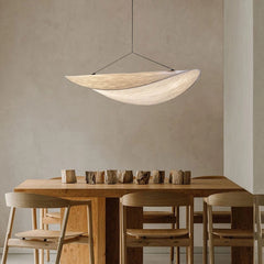 Lampara Colgante Seda LED Estilo Wabi Sabi para Comedor