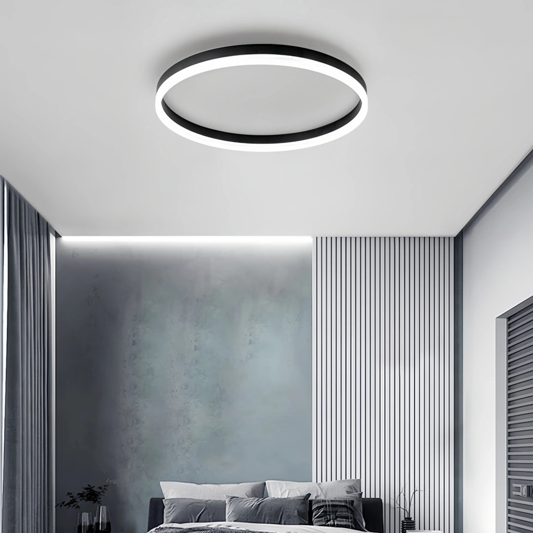Plafón circular techo minimalista de metal regulable para dormitorio
