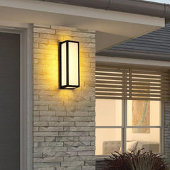 Aplique de Pared Exterior Moderno con Sensor Movimiento Negro