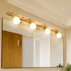 Aplique de baño de madera estilo nórdico multiluz LED