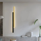 Aplique de pared largo moderno LED regulable bicolor para salón