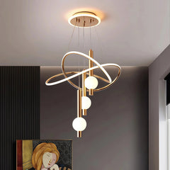 Lámpara colgante de diseño moderno LED con forma de infinito para comedor