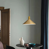 Lámpara colgante cónica LED regulable minimalista para comedor