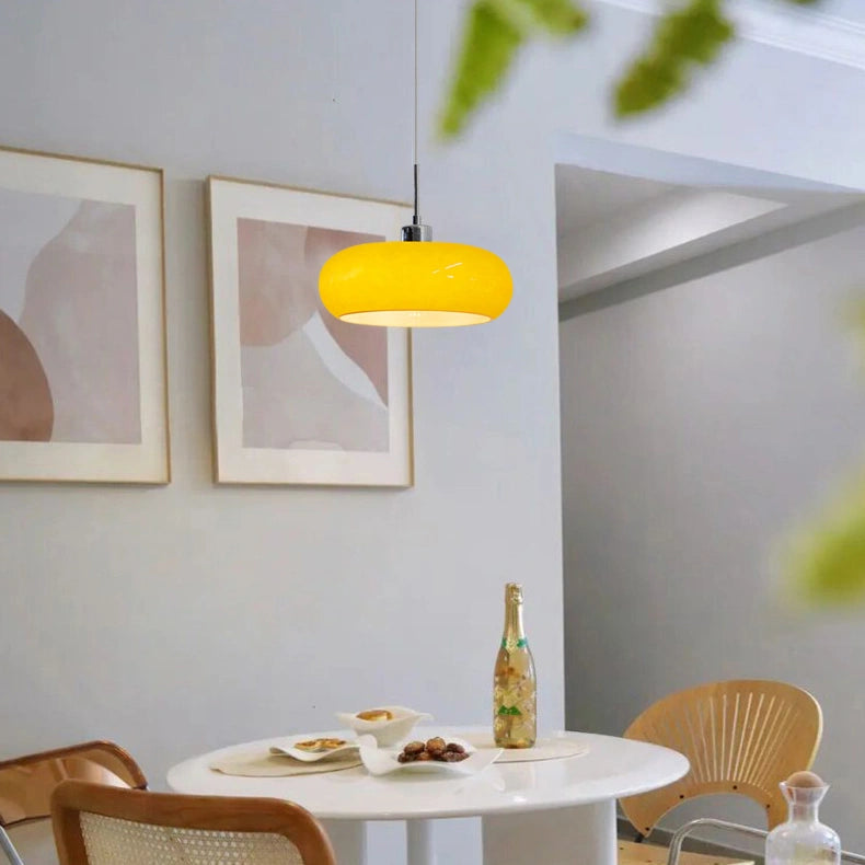 Lámpara Colgante Nórdica de Vidrio en Forma de Cuenco para Comedor