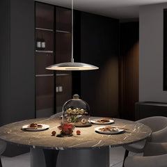 Lámpara colgante moderna LED regulable tipo plato para comedor