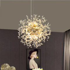 Lámpara colgante Sputnik de lujo en cristal LED regulable para dormitorio