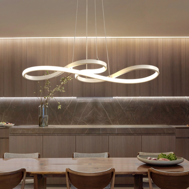 Lámpara Colgante LED Moderna Regulable en Forma de Nota Musical para Comedor