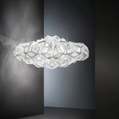 Lámpara colgante nube de diseño LED en acrílico para salón