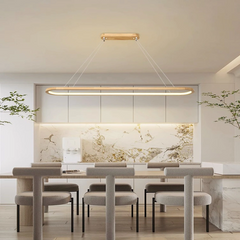 Lámpara Colgante LED de Madera Nórdica para Comedor