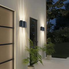 Aplique bidireccional exterior moderno negro LED IP65 para porch