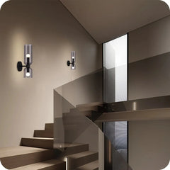 Aplique de pared bidireccional nórdico de vidrio LED regulable luz suave para mesita de noche
