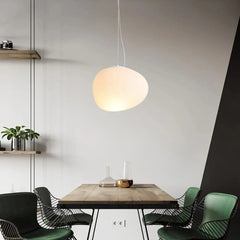 Lámpara colgante bola blanca nórdica regulable para comedor