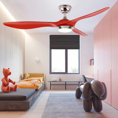 Ventilador de techo 3 aspas con luz LED silencioso 132 cm moderno para salón