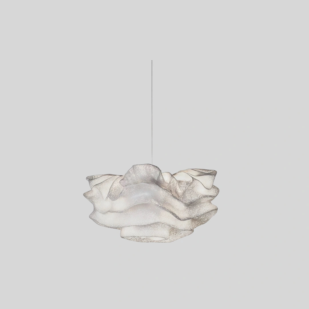Lámpara de diseño colgante LED en metal con forma floral para salón