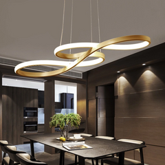 Lámpara Colgante LED Moderna Regulable en Forma de Nota Musical para Comedor