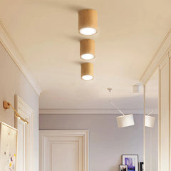 Downlight LED de superficie en madera nórdico para pasillo