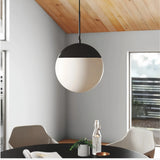 Lámpara colgante esfera moderna de vidrio LED para comedor