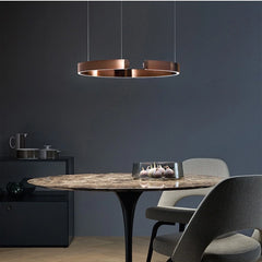 Lámpara Colgante Moderna LED de Forma Anular Regulable para Comedor