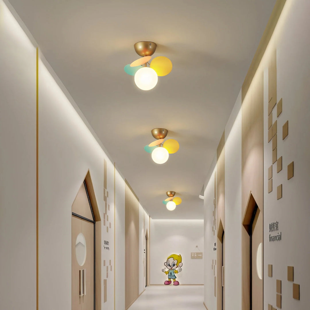 Lámpara de techo infantil LED regulable de diseño colorido para dormitorio
