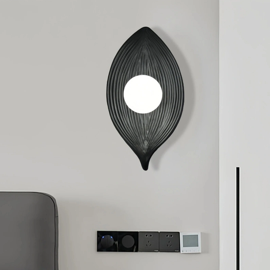 Aplique de pared hoja LED de estilo nórdico con luz suave para salón