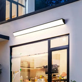 Aplique exterior largo moderno LED IP65 en negro para porche