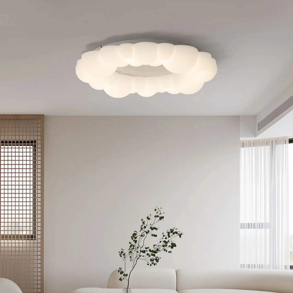 Lámpara de techo nube LED regulable de diseño blanco para dormitorio