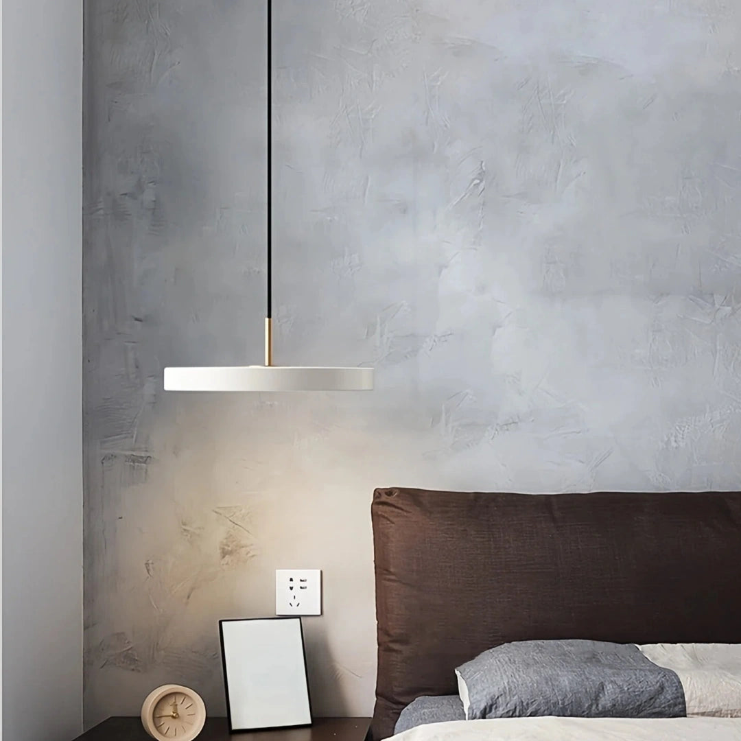 Lámpara colgante redonda moderna LED regulable para comedor