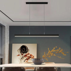 Lámpara Colgante LED Lineal Minimalista Ajustable en Altura para Comedor Moderno