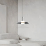 Lámpara colgante de cristal moderna LED regulable ahumada en forma de disco