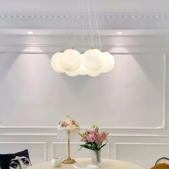 Lámpara colgante de varias luces moderna de cristal con diseño Bubble para salón