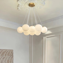 Lámpara colgante de varias luces moderna de cristal con diseño Bubble para salón